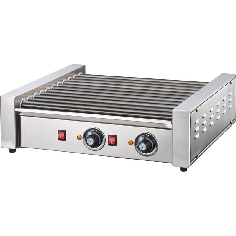 Podgrzewacz 11-rolkowy do parówek z powłoką nieprzywierającą, elektryczny